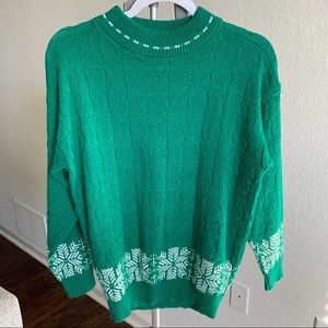 AMERICAN PRIDE Unique Vintage Christmas Green Sweater